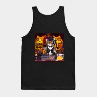 Steampunk DJ Cat #3 Tank Top